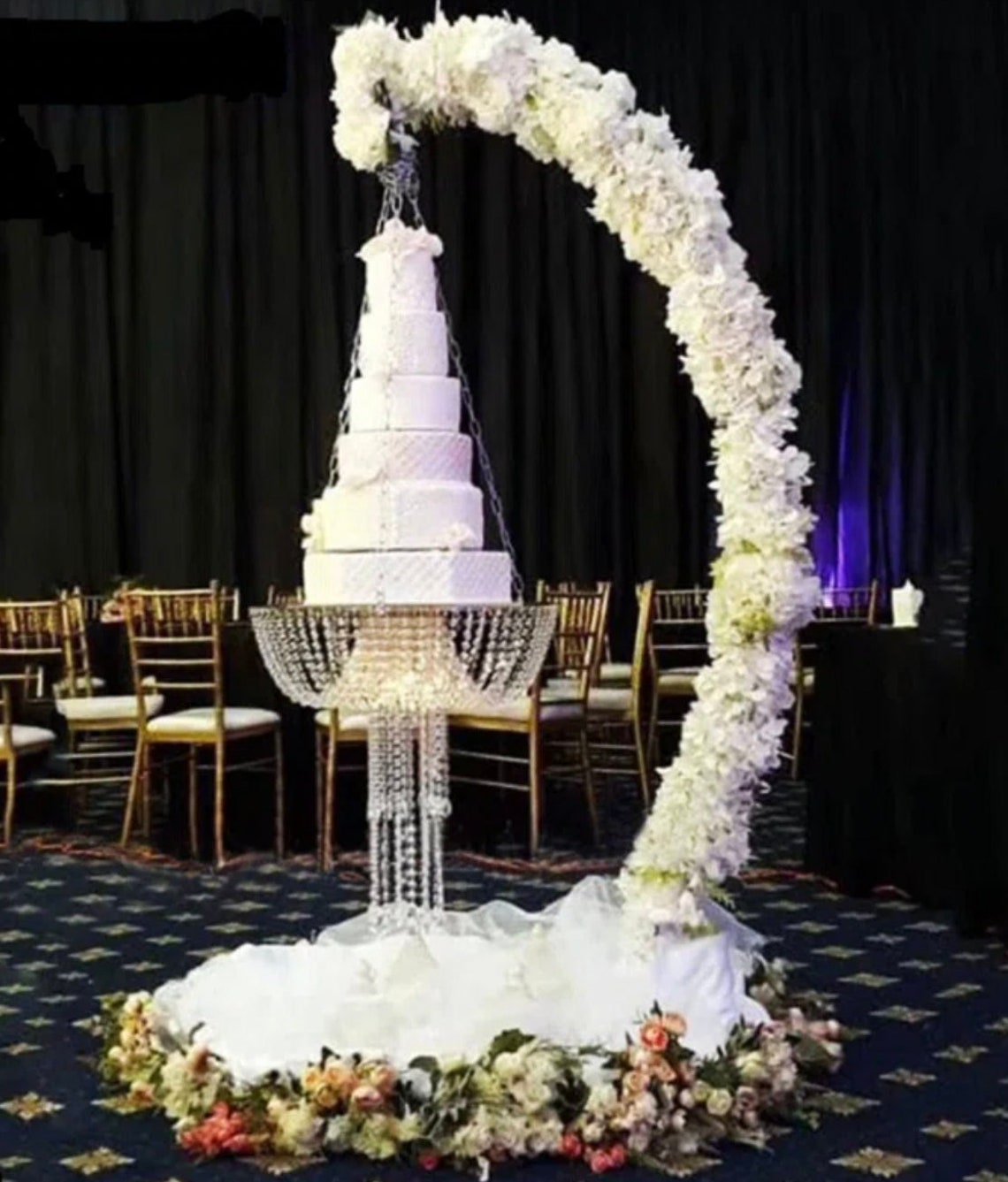 6.5 FT Hanging Cake Crystal Stand Arch Suspended Cake Display Etsy