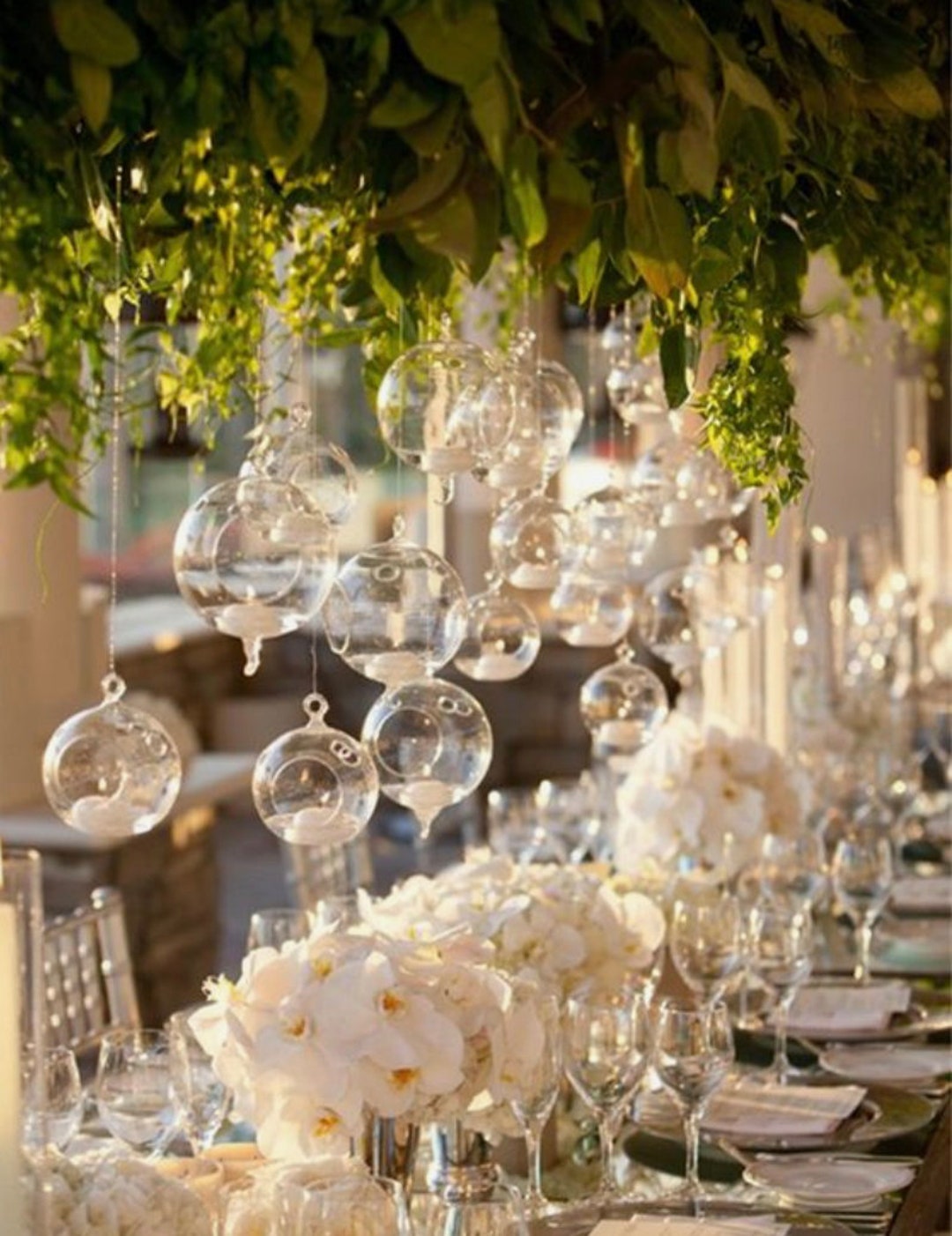 72 Terrarium 3 Globe Votive Holders Hanging Candle Free Etsy