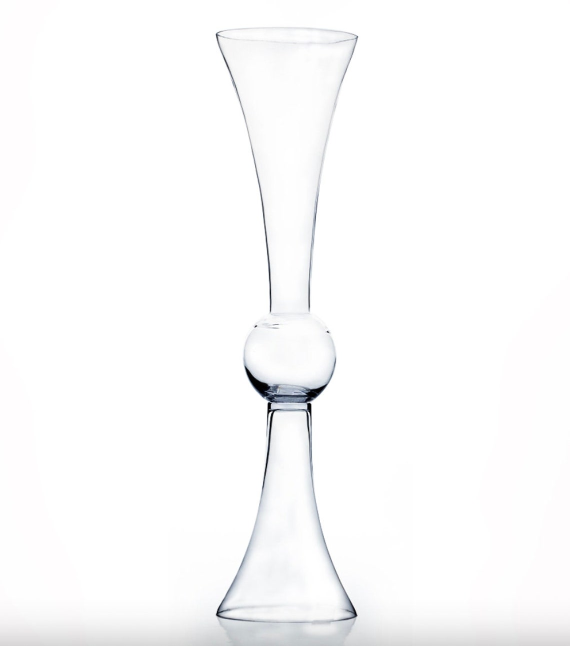 4 PACK 24 Tall Clear Reversible Trumpet Glass Vases Etsy