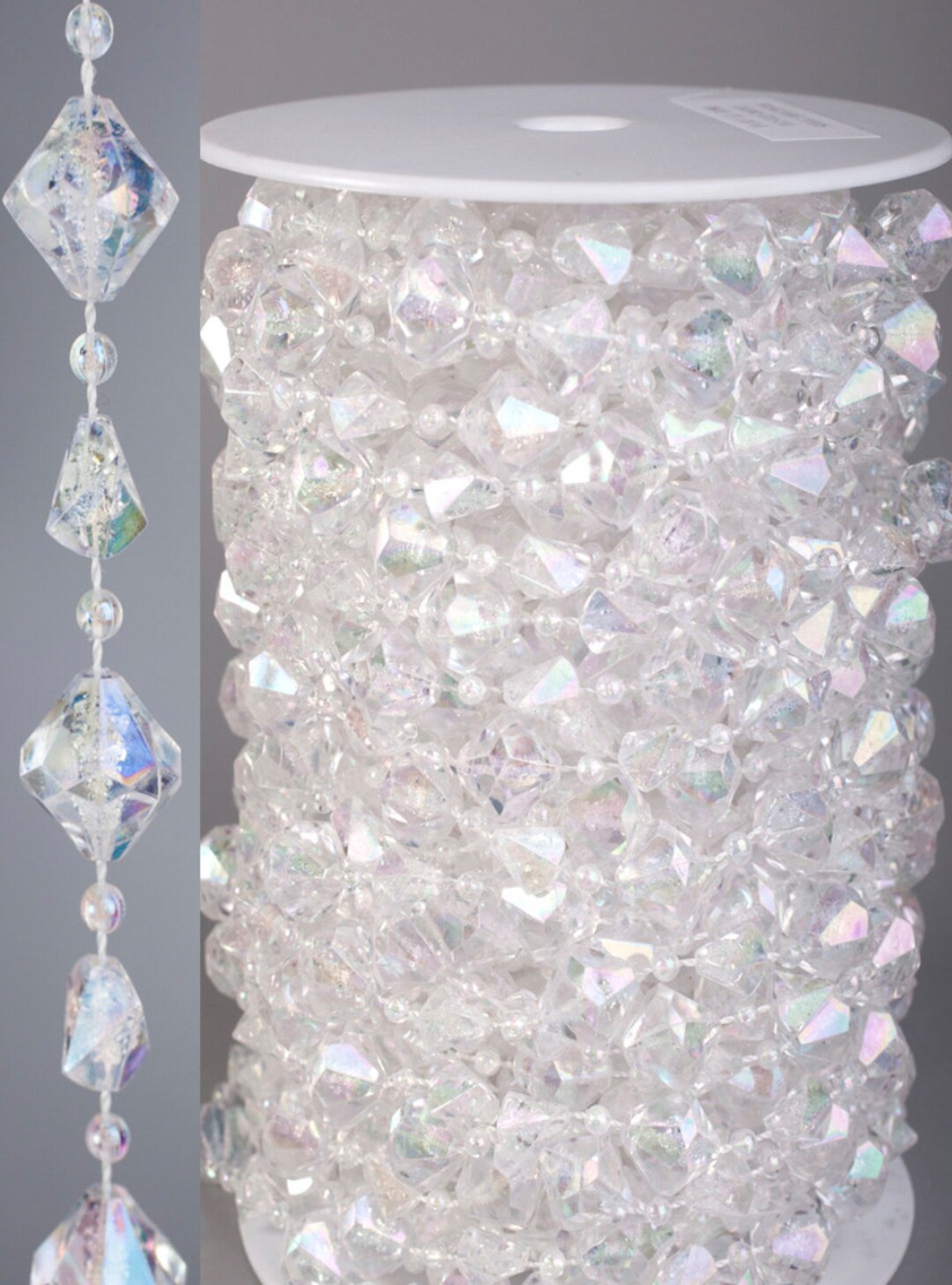 60 FT. Acrylic Crystal Garland Christmas Tree Decorations Etsy