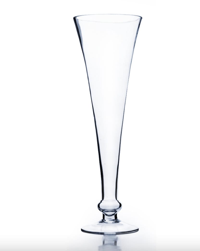 4 PACK 24 Tall Clear Flared Trumpet Glass Vases Wedding Etsy