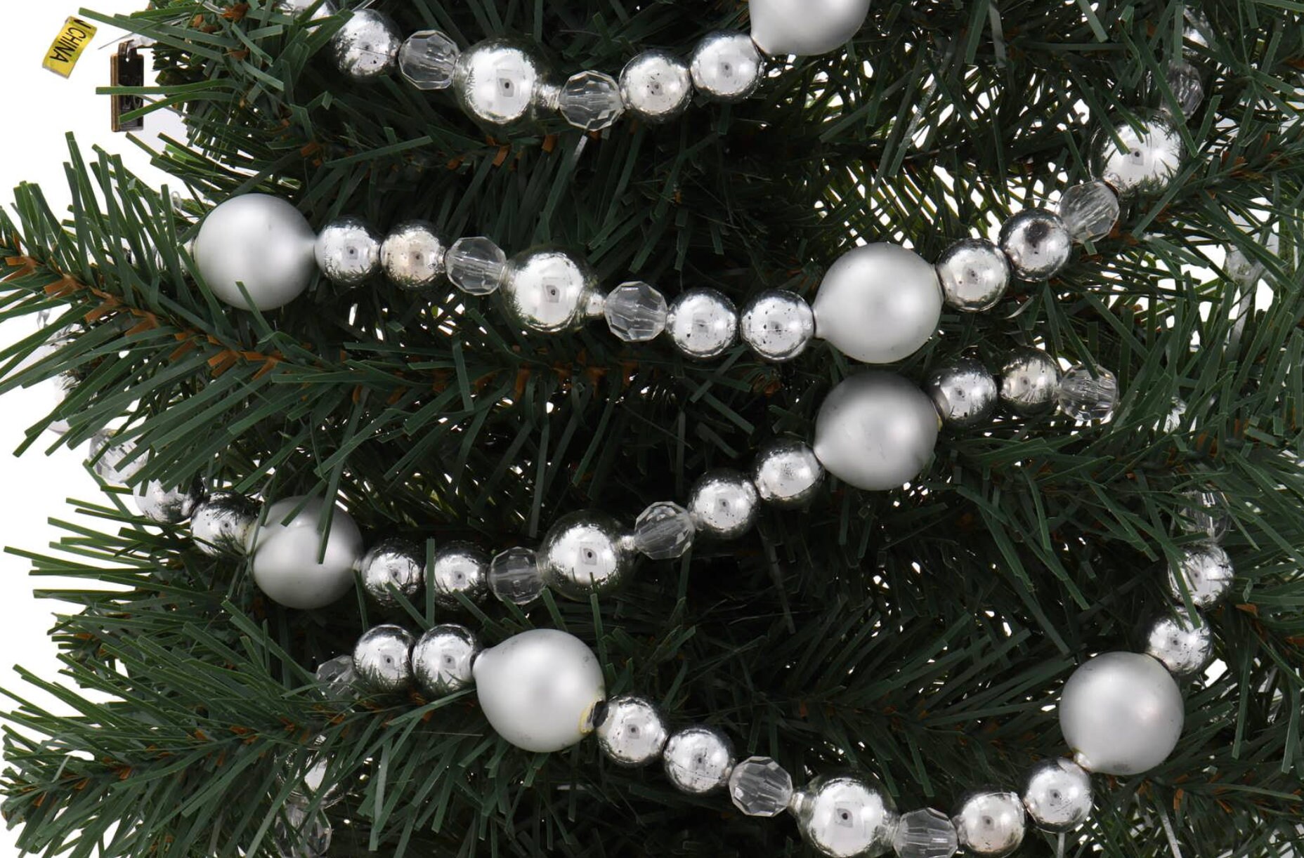 Raz 3' Silver Beaded Tassel Christmas Tree Garland G4327302
