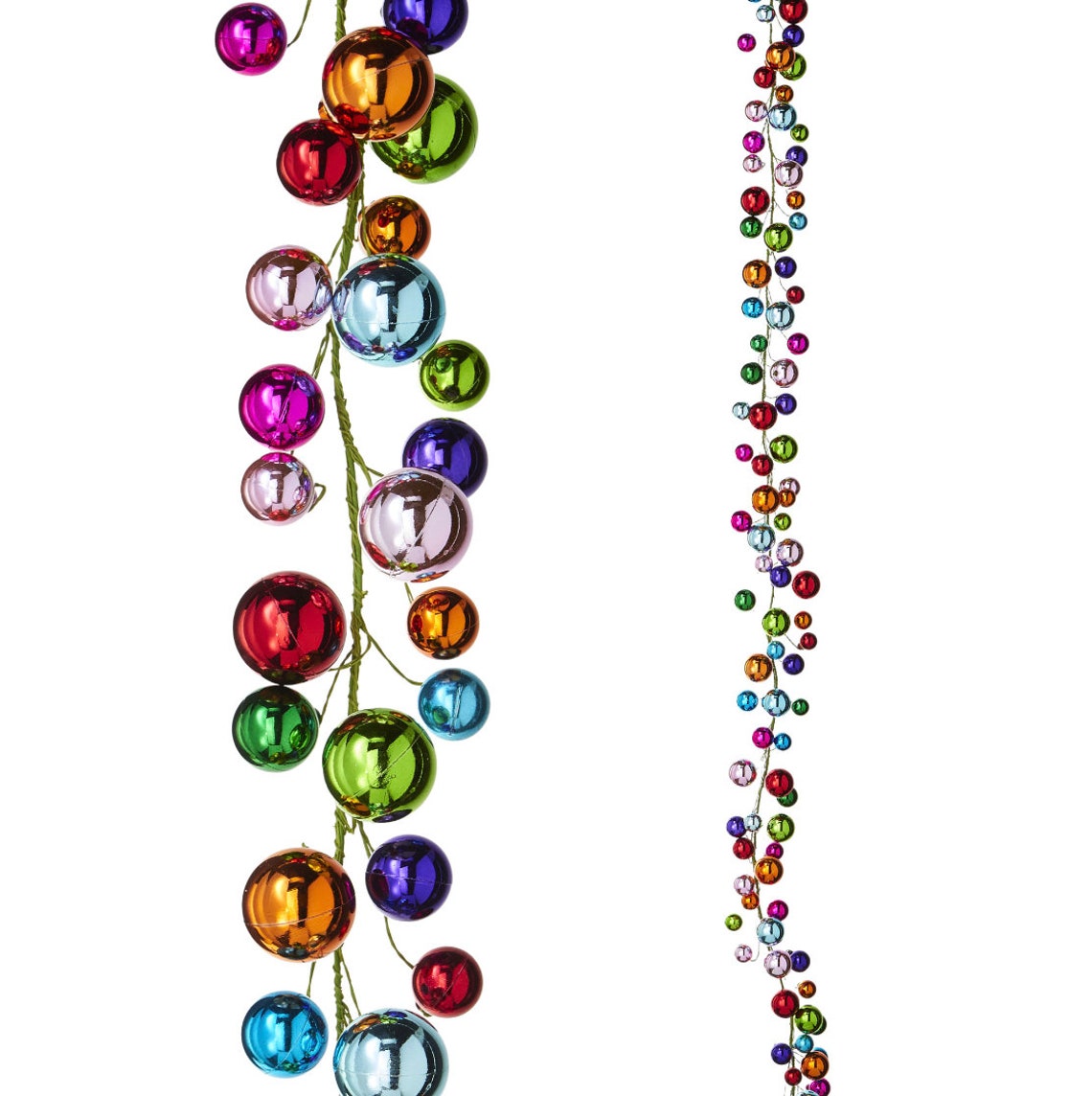 6 FT. Multi Color Ball Garland Christmas Tree Decorations Etsy