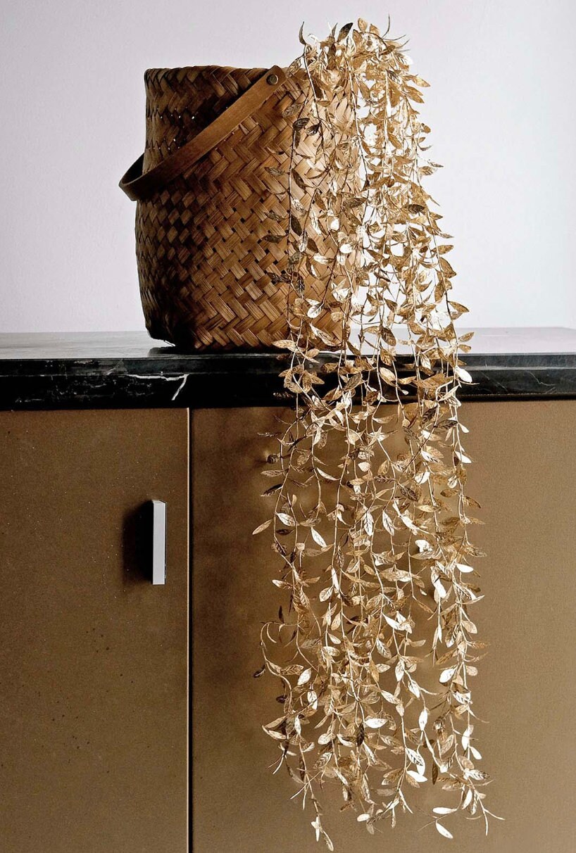 TWO 41 Gold Leaf Garland Artificial Decorations Gold Etsy