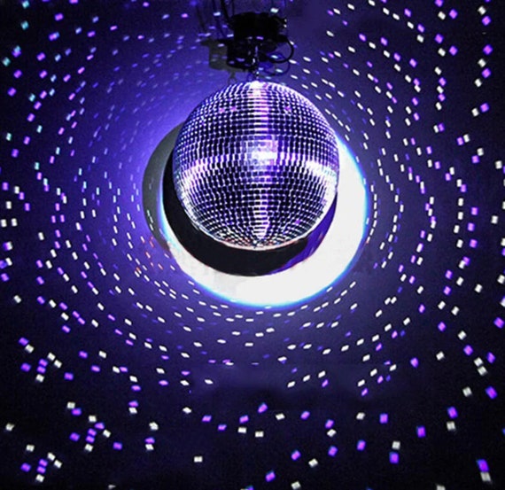 16 Rotating Mirror Disco Ball Spinning Hanging Glass Mirrored