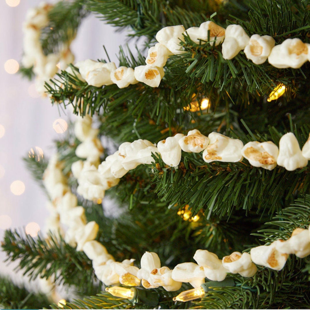 10 FT. Artificial Popcorn Garland Christmas Tree Decorations Etsy