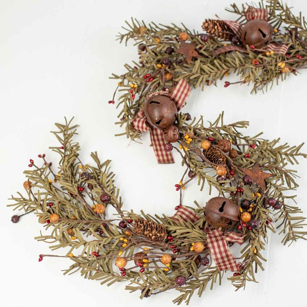EV-C9 Primitive Pip Berry Garland in Green, White and Pink Color - 5 foot /  60 inches Length, Spring Color Garland, Home Décor, Wedding, Fireplace,  Kitchen and Dining Table Décor 