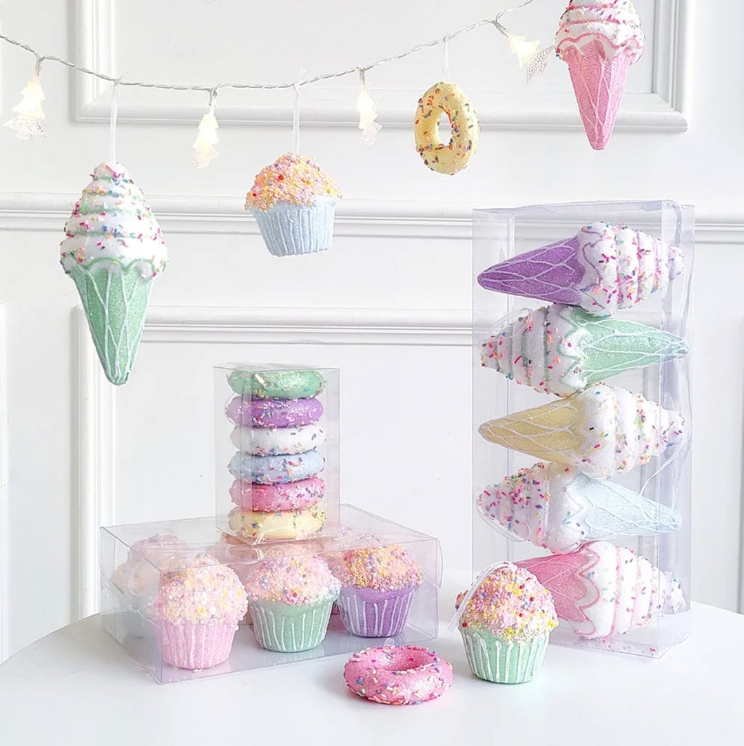 Ice Cream Cone Ornaments Sweet Treats Decor Hanging Ice Etsy