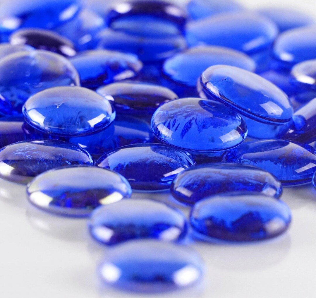 30 LBS. Cobalt Blue Glass Vase Fillers Gem Stones Wedding Etsy