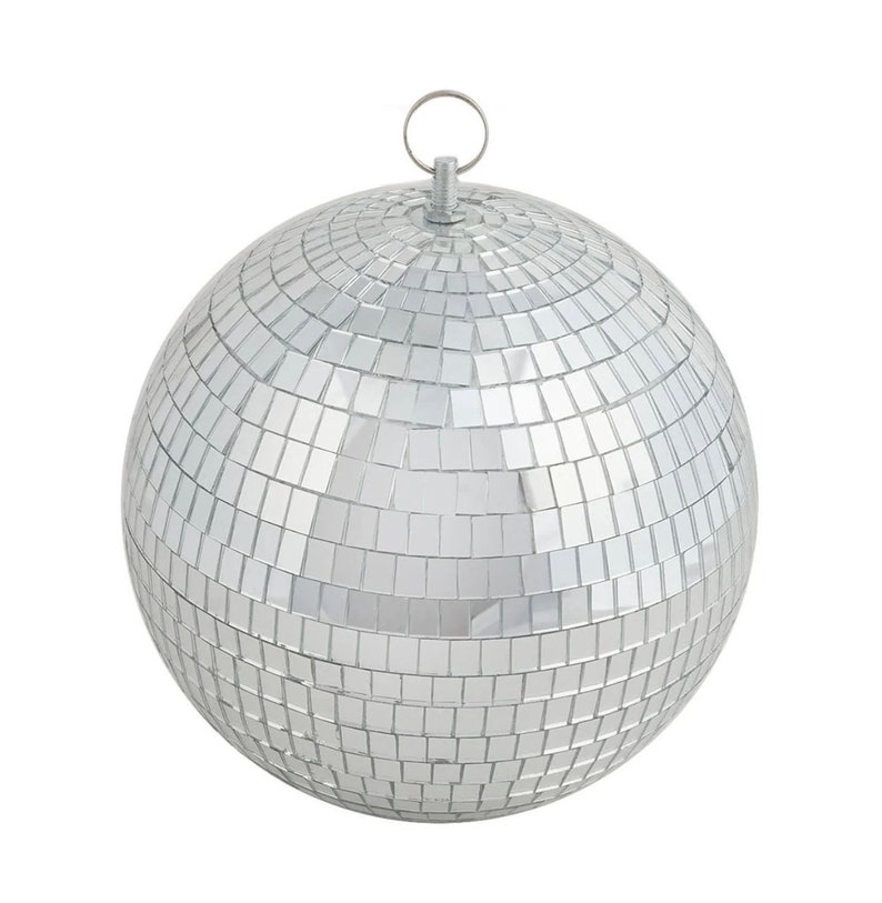 FOUR 8 Mirror Disco Ball Spinning Hanging Glass Mirrored Etsy