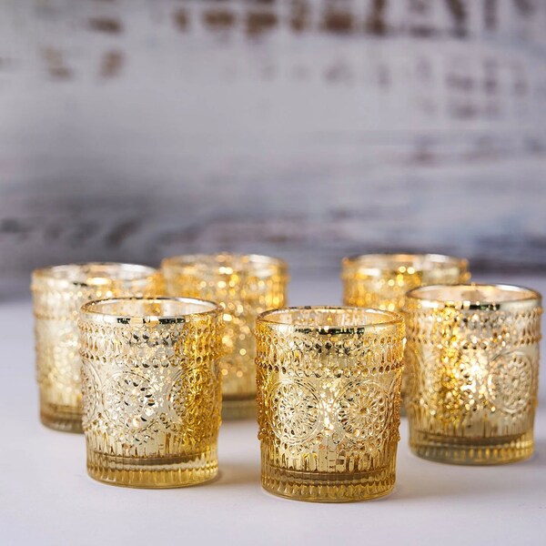 Mercury Glass Votive Etsy