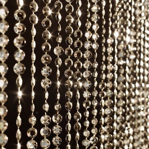 Beads Curtain, Beaded Curtain, Golden Beads Curtain, Golden Curtain, String  Curtain, Glass Beads Curtain 