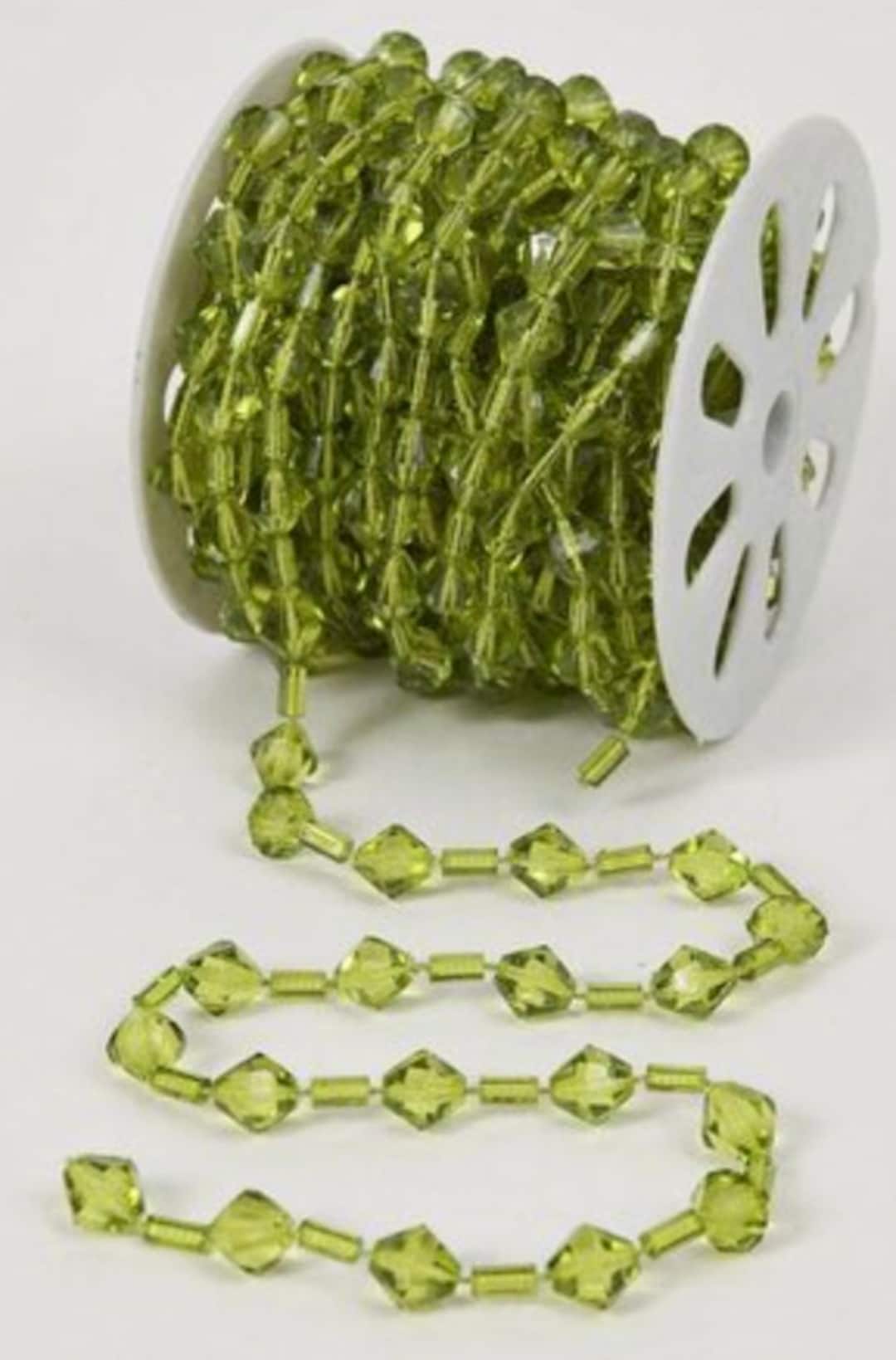 30 FT. Green Acrylic Crystal Garland Christmas Tree Etsy