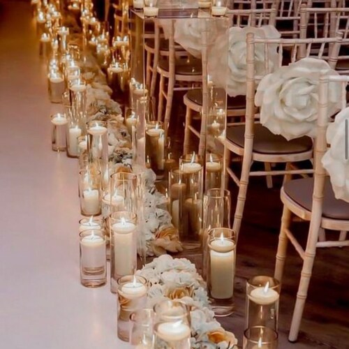 12 Cylinder Glass Vases Hurricane Vase Wholesale Centerpieces Etsy