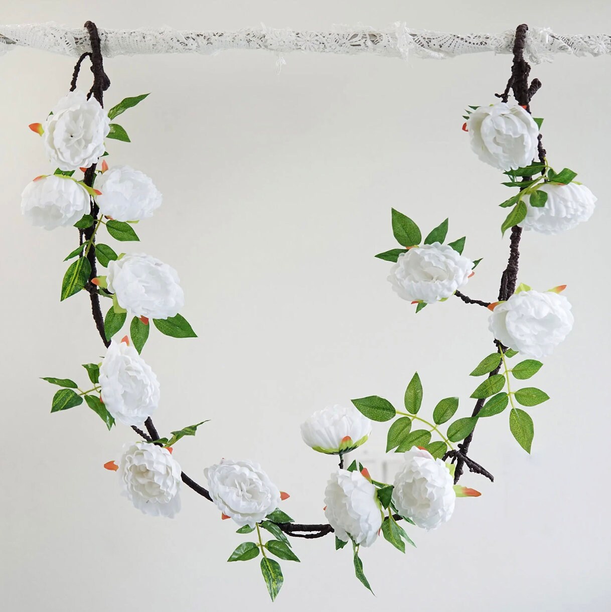 6 FT. Peony Flower Garland Vine Spring Decor Easter Floral Etsy