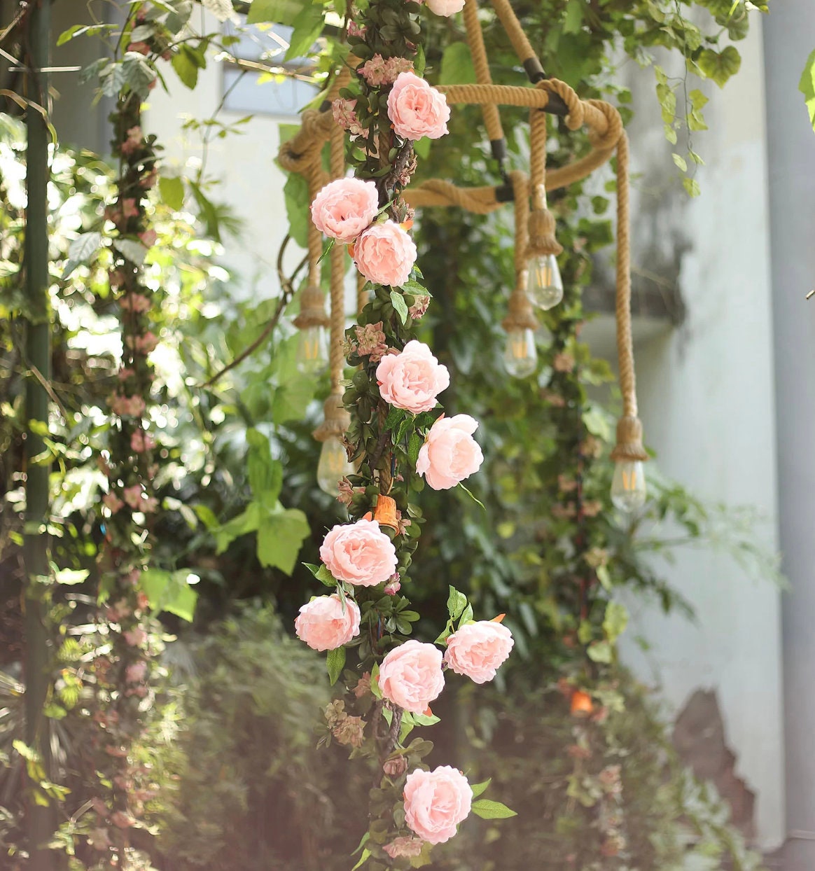 6 FT. Peony Flower Garland Vine Spring Decor Easter Floral Etsy