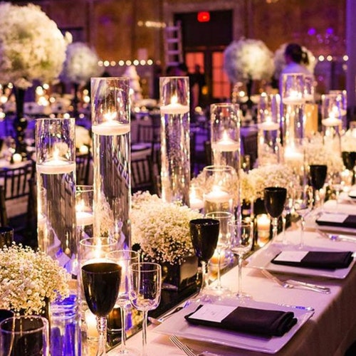 FOUR 40 XL Cylinder Glass Vases Hurricane Wholesale Etsy