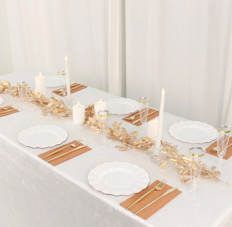 6 FT. Gold Leaf Garland Artificial Decorations Gold Branches Etsy