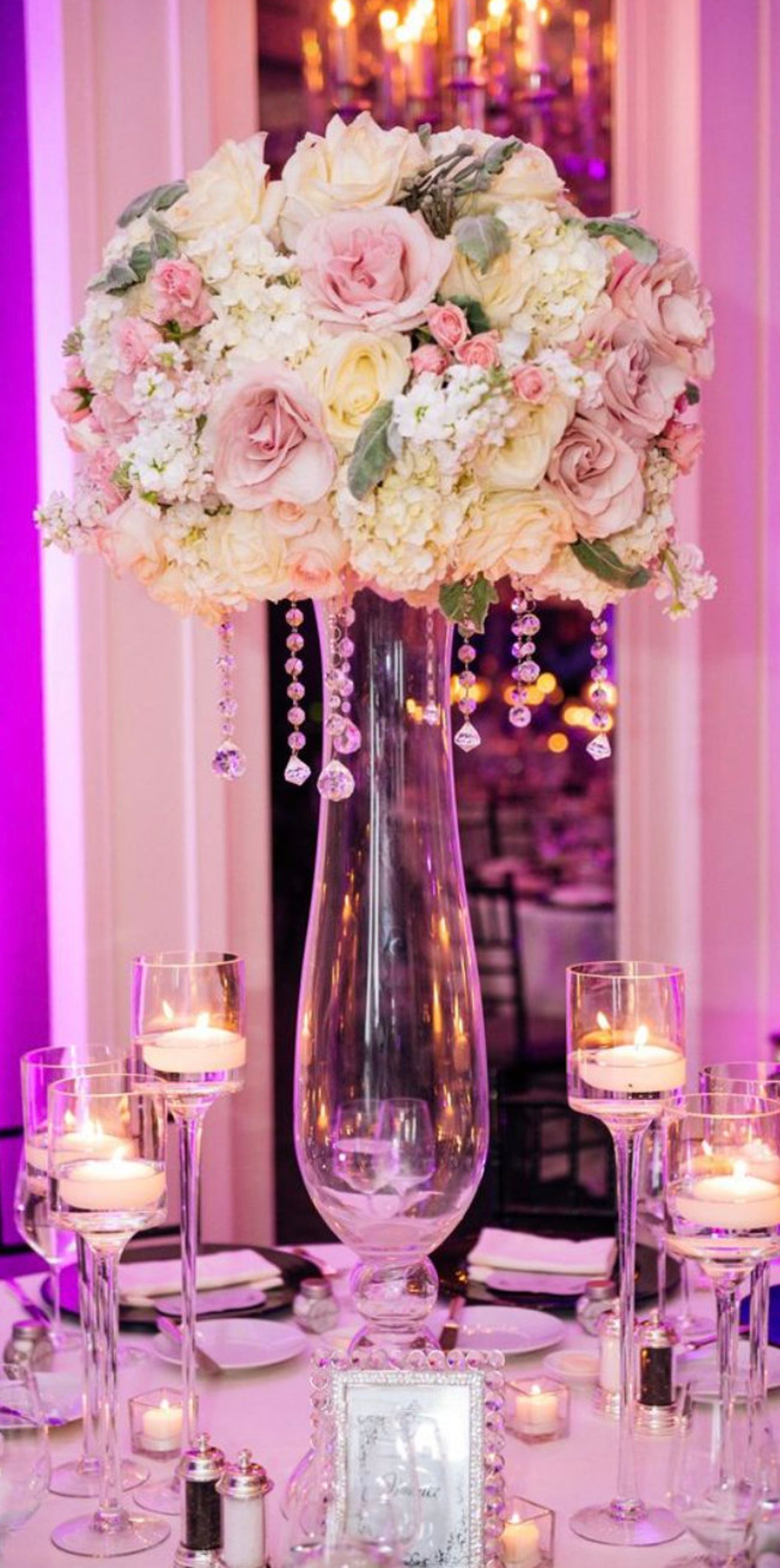 4 PACK 24 Tall Clear Reversible Trumpet Glass Vases Etsy