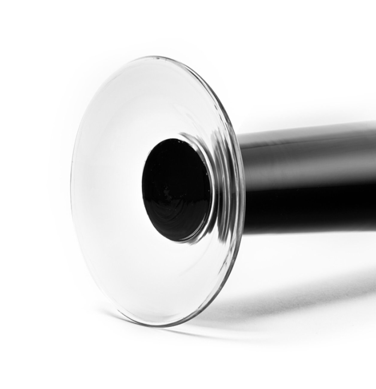 SIX 32 Tall Black Glass Flared Trumpet Vases Wedding Etsy