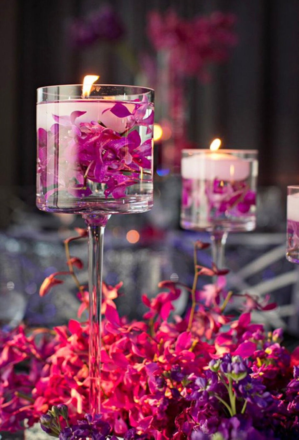 SIX 16 Glass Stem Candle Holder Contemporary Votive Etsy