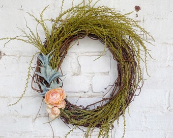 14" Ballerina Pink Peony Wreath