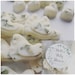 Personalised Baby Shower Favours | White/Cream with dried leaves | Wax Melts | 1 foot 2 hearts 