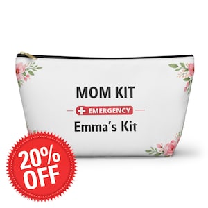Personalized Mom Emergency Kit, Custom Mom Pouch, Mom Essentials Bag, Diaper Bag Organizer, Mother Gift, Everyday Mom Survival Kit