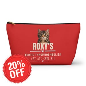 Personalized Cat Aortic Thromboembolism Care Kit, Custom Cat ATE Medication Organizer, Pet Medical Bag, Recovery Pouch, Vet Travel Kit