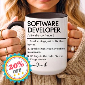 Tazza personalizzata per sviluppatori software, divertente regalo per programmatori