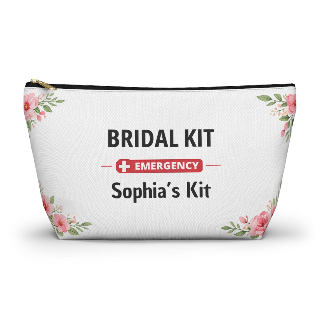 Personalized Bridal Emergency Kit, Custom Bride Pouch, Wedding Day ...