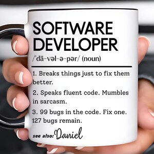 Personalized Software Developer Mug, Funny Coder Gift image 8