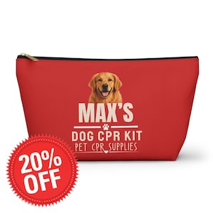 Dog CPR Kit, Personalized Pet CPR Bag, Dog Emergency Medical Kit, Pet First Aid Organizer, Dog Emergency Supplies Bag, Custom Dog Care Pouch