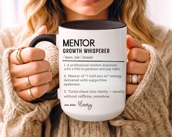 Personalized Mentor Definition Coffee Mug, Thank You Gift