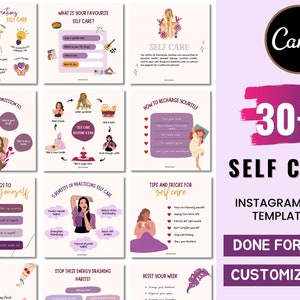 Done For You Self Care Instagram Post Template, Engagement Social Media, Life Coach Content, Wellness Coaching, Canva Content Creator