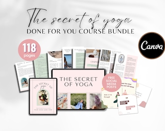 Done For You Yoga for Beginners Workbook , Brandable Coaching Program, Spiritual Yoga ebook, Meditation, Health Coach, Client Tool Kit Ebook