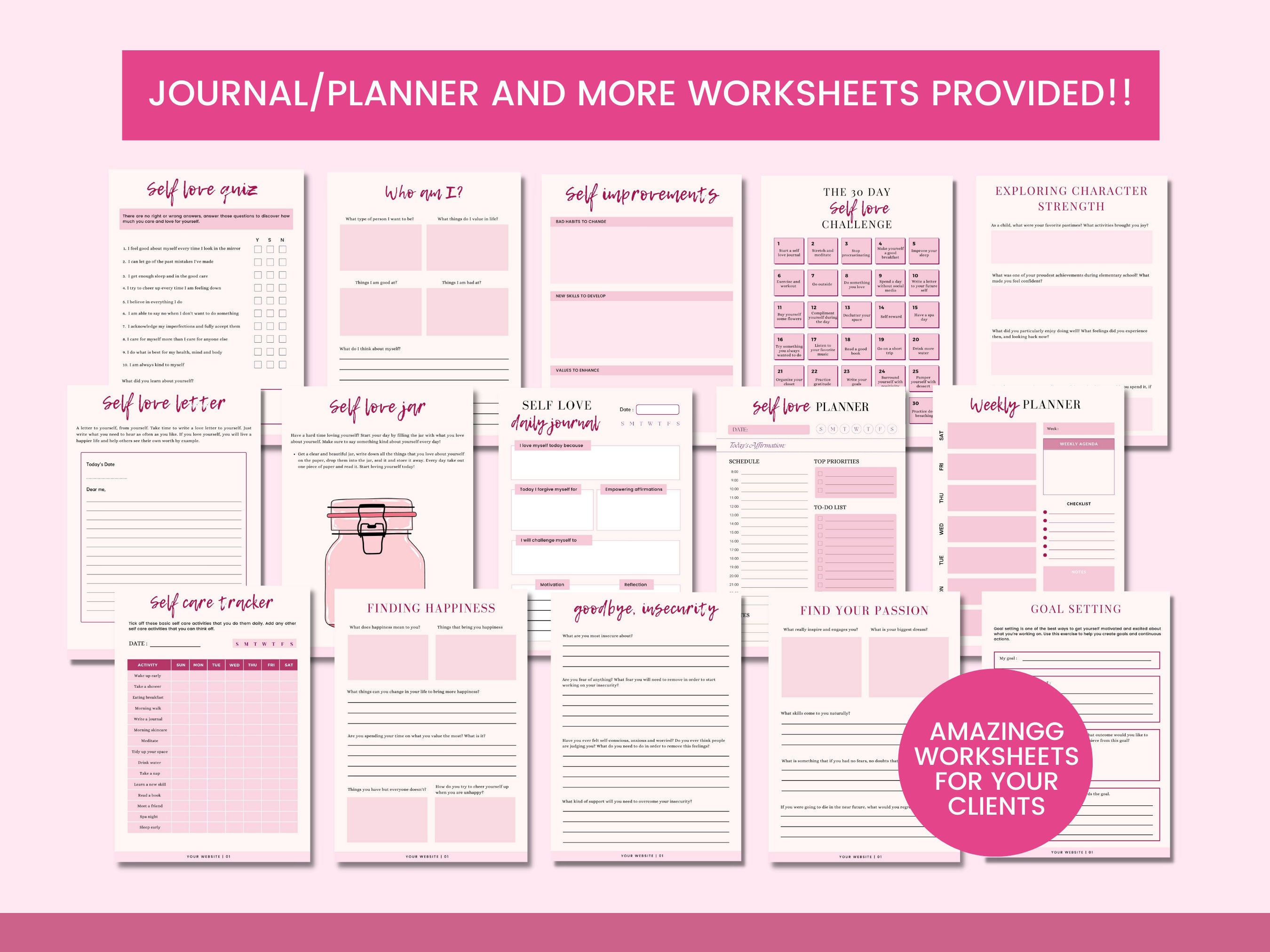 Done for You Self Love Workbook, Brandable Coaching Ebook Course, Self ...