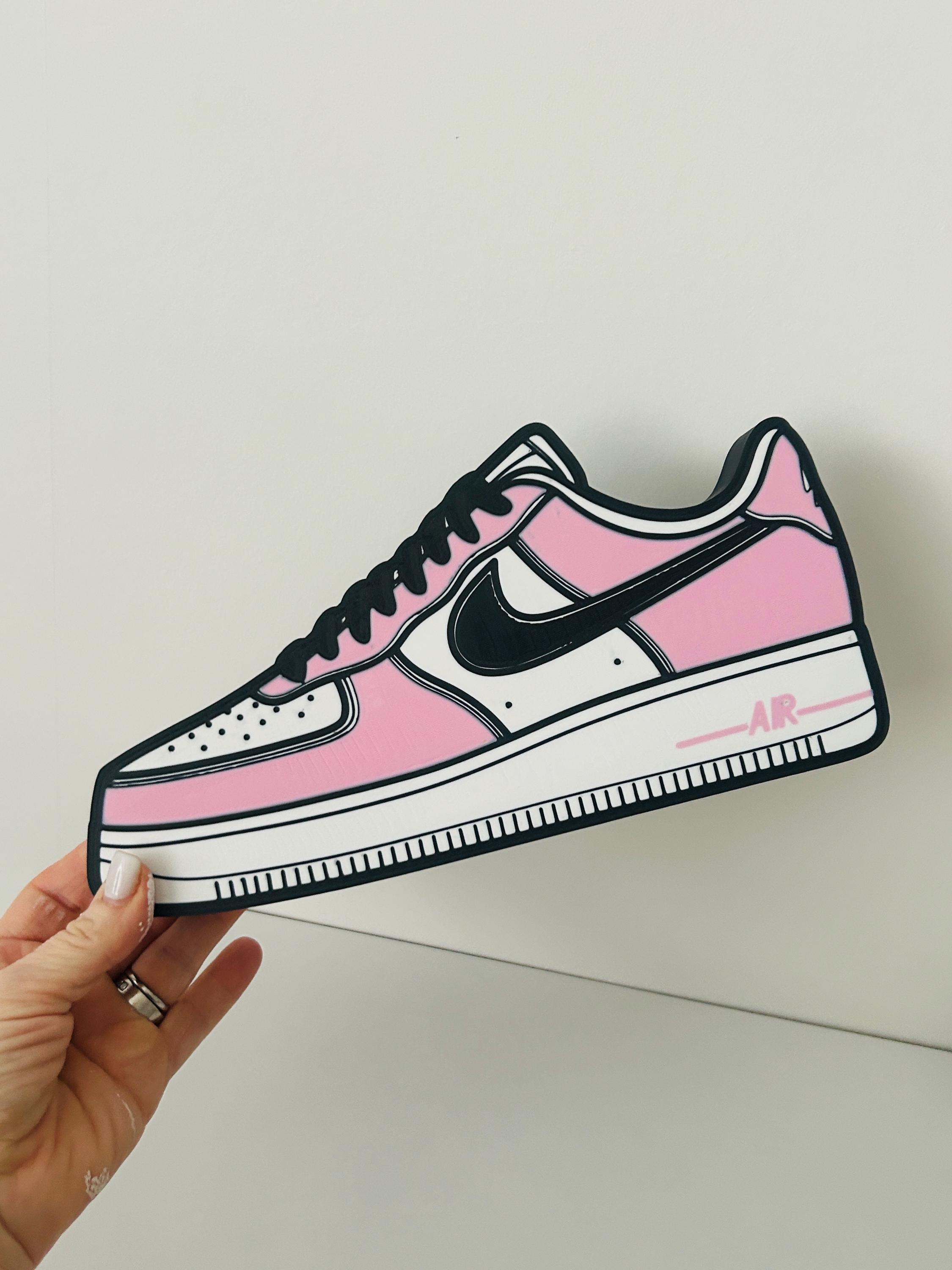 Pink and Black Air Force 1 - Etsy UK