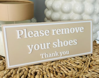 Modern Freestanding Entryway Sign, Neutral Hallway Decor, Housewarming Gift (20x8.5cm)