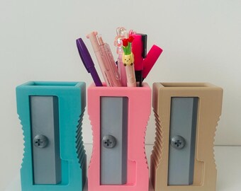 Large Sharpener Pen Pot Holder – Stationary Desk Organiser for Teachers, Crafters, kids gifts