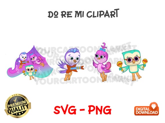 Do Re Mi Cartoon Digital Download Svg Png Clipart Instant - Etsy