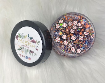 Blue, Orange and White Volleyball Glitter Hair and body Gel