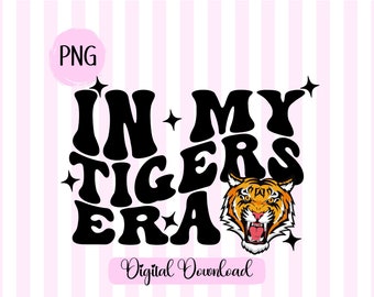 Groovy Tigers Era png Tigers Png Tiger Sport In My Tigers Era Png Team Apparel Tigers Preppy Mascot College Football png Basketball png