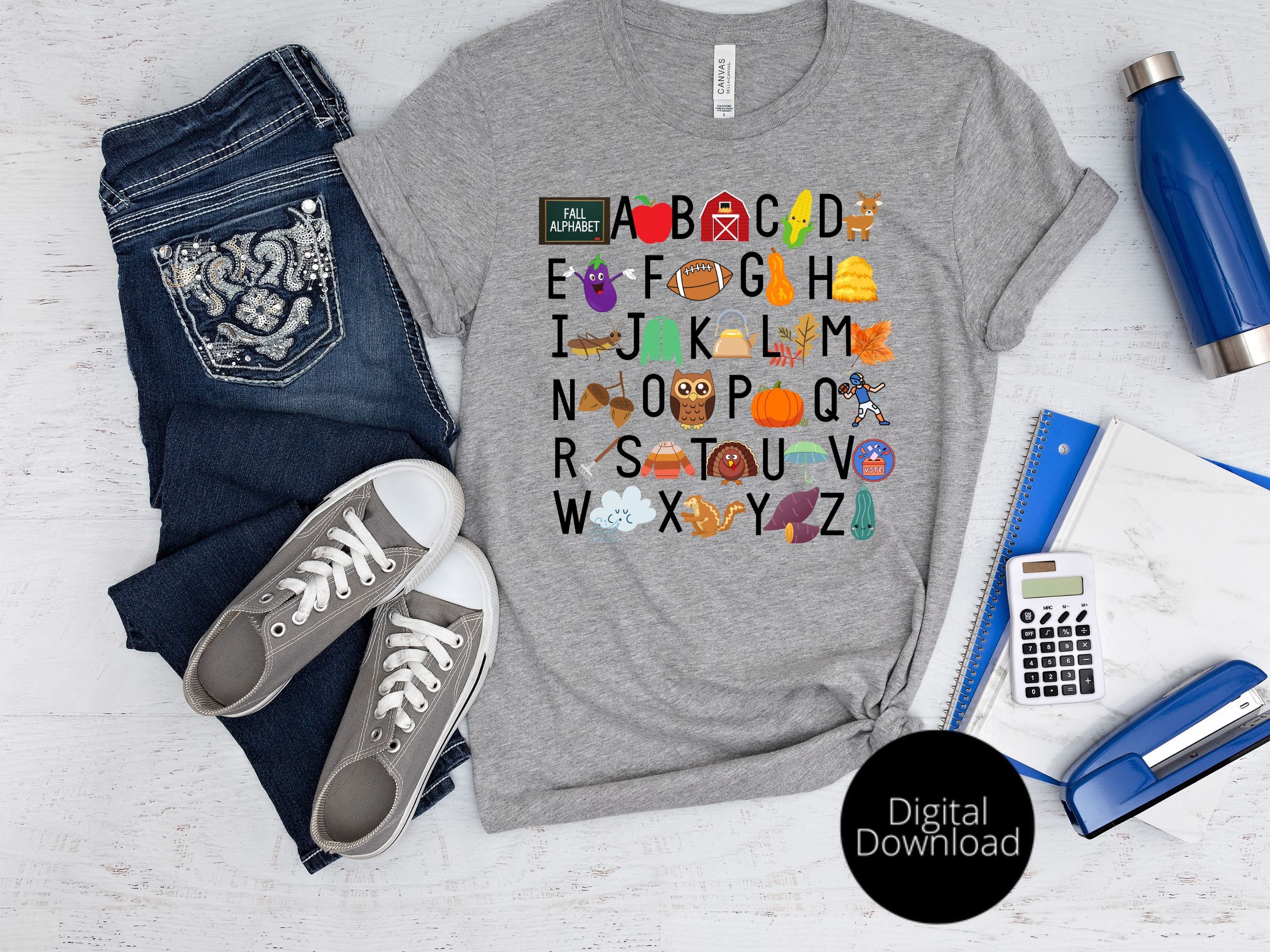 Seasons Alphabet PNG Printable: Spring, Summer, Fall, Winter (digital ...