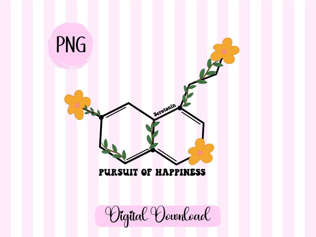 Serotonin Svg Floral Serotonin Svg Molecular Structure Svg Flower