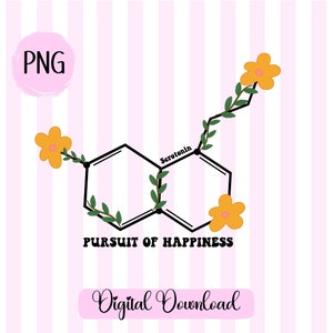Serotonin Svg Floral Serotonin Svg Molecular Structure Svg Flower Serotonin Svg Chemical Structure Svg Flower Dopamine Svg Mind Health png