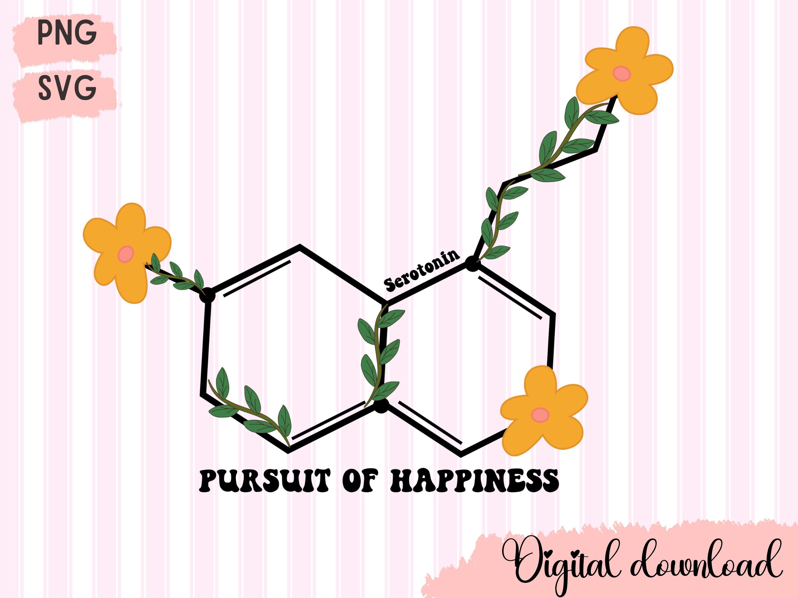 Serotonin Svg Floral Serotonin Svg Molecular Structure Svg Etsy