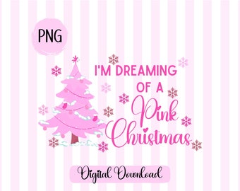 Pink Christmas PNG: Girly Pinkmas Tree Design (Digital Download)