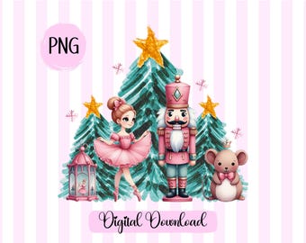 Girly Nutcracker PNG: Christmas Ballet Clipart (Digital Download)