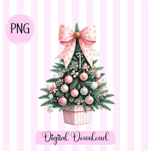 Preppy Christmas Tree png Chinoiserie Christmas Tree with Pink Bow png Pink Christmas PNG Grandmillenial Southern Christmas Pinkmas png